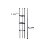 NNEAGS 133cm 4-Bar Plant Frame Stand Trellis Vegetable Flower Herbs Outdoor Vine Support Garden Rack with Rings