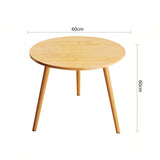 NNEAGS 60x60cm Walnut Small Side Coffee Table Living Room Balcony Home D?cor Style