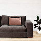 NNEAGS 35cm Mid-century Style Raised Embroidery Texture Edged Lumbar Throw  Pillow