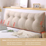 NNEAGS 4X 120cm Beige Triangular Wedge Bed Pillow Headboard Backrest Bedside Tatami Cushion Home Decor