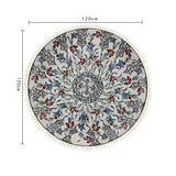 NNEAGS 120cm Mandala Round Area Thick Anti-slip Doormat, Home Decor