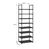 NNEAGS 2X 8 Tier Shoe Storage Shelf Space-Saving Caddy Rack Organiser with Handle