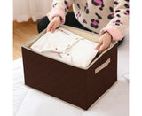 NNEAGS Extra Large Coffee Non-Woven Diamond Quilt Grid Fabric Storage/Organizer Box