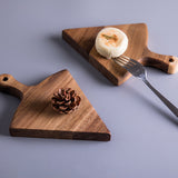 NNEAGS 2X  6 pcs Brown Round Divisible Wood Pizza Server Food Plate Board Pizza Paddle Cutting Board Home Decor