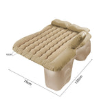NNEAGS 2X Beige Ripple Inflatable Car Mattress Portable Camping Air Bed Travel Sleeping Kit Essentials