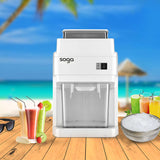 NNEAGS 2X 300 Watts Electric Ice Shaver Crusher Slicer Snow Cone Maker Commercial Tabletop Machine 120kgs/h White