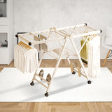 NNEAGS 2X 140cm Portable Wing Shape Clothes Drying Rack Foldable Space-Saving Laundry Holder