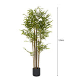 NNEAGS 120cm Lucky Bamboo Tree Bambusa Vulgaris Artificial Plant w/ 7 Branches Home Accent Decor