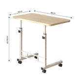 NNEAGS 2X 40x80cm White Maple Bedside Table Movable Bedroom Desk Student Computer Table