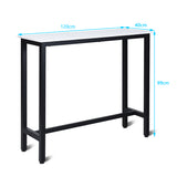 NNECW 3 pieces High Bar Table Stools Set with Stylish Design for Dining Room White