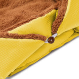 NNEAGS 2X Yellow Dual-purpose Cushion Nest Cat Dog Bed Warm Plush Kennel Mat Pet Home Travel Essentials