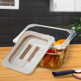 NNEAGS Clear Gastronorm 1/6 GN Lid Food Tray Top Cover Bundle of 2