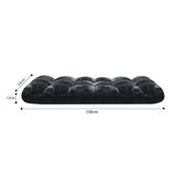 NNEAGS 2X Floor Recliner Folding Lounge Sofa Futon Couch Folding Chair Cushion Black