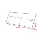 NNEAGS 2X 180cm Blue Triangular Wedge Bed Pillow Headboard Backrest Bedside Tatami Cushion Home Decor