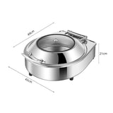 NNEAGS Stainless Steel Round Chafing Dish Tray Buffet Cater Food Warmer Chafer with Top Lid