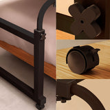 NNEAGS 2X 120x45cm Black Cross Bed Movable Desk Table w/ Adjustable Length & Height