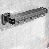 NNEAGS 2X 127.5cm Wall-Mounted Clothing Dry Rack Retractable Space-Saving Foldable Hanger
