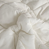 NNEAGS White 153cm Wide Cross-Hatch Mattress Cover Thick Quilted Stretchable Bed Spread Sheet Protector with Pillow Covers