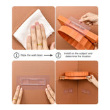 NNEAGS 2X Orange 360 Degree Wall-Mounted Rotating Bathroom Organiser Corner Vanity Rack Toilet Adhesive Storage Shelf