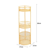 NNEAGS 2X 3 Tier Bathroom Freestanding Storage Shelf Multifunctional Display Rack Organiser with Basket