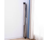 NNEAGS 2X 2.4m Portable Standing Clothes Drying Rack Foldable Space-Saving Laundry Holder with Wheels