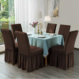 NNEAGS SOG 2X Coffee Chair Cover Seat Protector with Ruffle Skirt Stretch Slipcover Wedding Party Home Decor