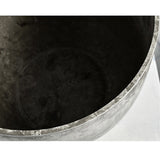 NNEAGS 32cm Rock Grey Round Resin Plant Flower Pot in Cement Pattern Planter Cachepot for Indoor Home Office