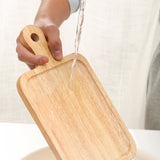 NNEAGS 2X 40cm Rectangle Premium Wooden Oak Food Serving Tray Charcuterie Board Paddle Home Decor