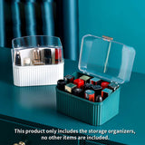 NNEAGS Green Cosmetic Jewelry Storage Organiser Set Makeup Brush Lipstick Skincare Holder Jewelry Storage Box with Handle