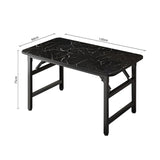 NNEAGS 2X 120x60x75cm Black Foldable Computer Study Table Easy Assembly Desk No Chair