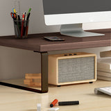 NNEAGS 50cm Black Computer Monitor Elevated Stand Desktop Support Station Rack