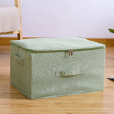 NNEAGS 2X Green Large Portable Double Zipper Storage Box Moisture Proof Clothes Basket Foldable Home Organiser
