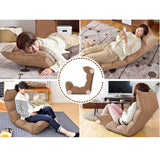 NNEAGS 2X Foldable Tatami Floor Sofa Bed Meditation Lounge Chair Recliner Lazy Couch Khaki