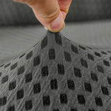 NNEAGS 2-Seater Grey Sofa Cover with Ruffled Skirt Couch Protector High Stretch Lounge Slipcover Home Decor