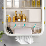 NNEAGS White Multi Tier Cosmetic Storage Rack Bathroom Vanity Tray Display Stand Organiser