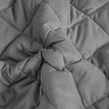NNEAGS Grey 153cm Wide Cross-Hatch Mattress Cover Thick Quilted Stretchable Bed Spread Sheet Protector with Pillow Covers