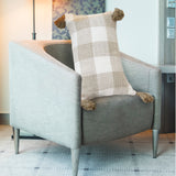 NNEAGS 2X 35CM Pillow Lumbar Cover Decorative Plaid Farmhouse Cushion Throw Pillow
