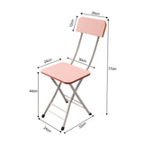 NNEAGS Pink Foldable Chair Space Saving Lightweight Portable Stylish Seat Home Decor Set of 2