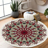 NNEAGS 120cm Mandala Modern Ethnic Tassel Print Anti-slip Doormat, Home Decor