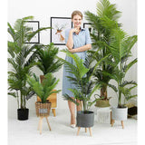 NNEAGS 145cm Green Artificial Indoor Swallowtail Sunflower Tree Fake Plant Simulation Decorative