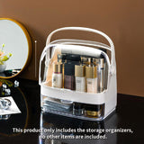 NNEAGS 2X 2 Tier White Countertop Makeup Cosmetic Storage Organiser Skincare Holder Jewelry Storage Box with Handle