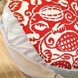 NNEAGS 45cm Red Premium Polyester Cotton Cushion with EPP Particle Insert for Enhanced Comfort