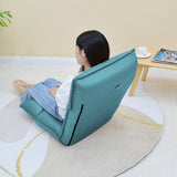 NNEAGS Green Lounge Recliner Lazy Sofa Bed Tatami Cushion Collapsible Backrest Seat Home Office Decor