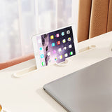 NNEAGS White Portable Bed Table Adjustable Folding Mini Desk With Cup-Holder Home Decor