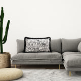 NNEAGS 35cm Elegant Decorative Luxury Victorian Rose French Embroidery Throw Pillow