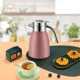 NNEAGS 2X 2.2L Stainless Steel Kettle Insulated Vacuum Flask Water Coffee Jug Thermal Pink