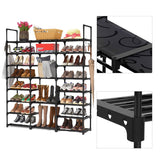 NNEAGS 21-Shelf Tier Shoe Storage Shelf Space-Saving Caddy Rack Organiser with Handle