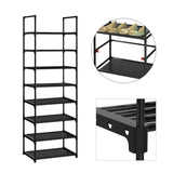 NNEAGS 2X 8 Tier Shoe Storage Shelf Space-Saving Caddy Rack Organiser with Handle