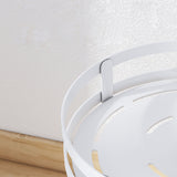 NNEAGS 3 Tier Steel White Round Rotating Multi-Function Kitchen Portable Storage Spice Seasoning Kitchen Countertop Organiser Shelf