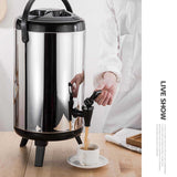 NNEAGS 2X 16L Portable Insulated Cold/Heat Coffee Tea Beer Barrel Brew Pot With Dispenser